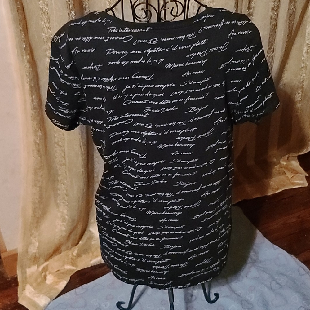 Black written t-shirt - Picture 3 of 4